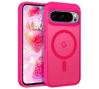 GaoBao for Google Pixel 9 Case/Pixel 9 Pro Case,[Compatible with MagSafe] [Shockproof Military] Magnetic Translucent Matte Slim Bumper Cover Women Girls, Phone Case for Google Pixel 9/9 Pro,Hot Pink