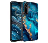 GaoBao for Samsung Galaxy A17 Phone Case, Glow in the Dark Hybrid Hard PC Back, Slim Anti-Slip Men Women, Shockproof Protective for A17 Samsung Phone Case, Gold/Marble