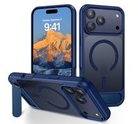 GaoBao Magnetic for iPhone 17/18 Pro Max Case with Invisible Stand,Compatible with MagSafe Translucent Matte Back Slim Thin Military Shockproof Phone Cover for iPhone 17/18 Pro Max Case, Deep Blue