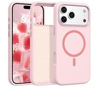 GaoBao Magnetic for iPhone 17 Pro 6.3" Case, Slim Liquid Silicone Compatible with MagSafe and Camera Control, Silky Soft Touch Shockproof Protective Anti-Scratch Microfiber Lining Phone Cover,Pink