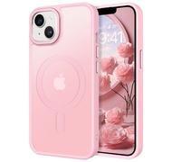 GaoBao Strong Magnetic for iPhone 14 Plus Case, Slim Fit iPhone 14 Plus Phone Case [Compatible with MagSafe] Classic Shockproof Translucent Matte Protective Cover for iPhone 14 Plus 6.7", Tender Pink