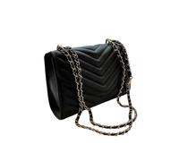 gaobaozhu Crossbody Bags for Women Fashion Quilted PU Leather Shoulder Bag with Convertible Chain Strap Chain Shoulder Bag Tote Bag Cell Phone Wallet Purse Handbag Black