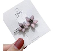 gaobaozhu Five Petal Flower Hair Clip Simple Retro Hair Barrettes for Women Rhinestone Hair Barrettes Crystal Hair Slide Clips Rhinestone Shiny Hair Pins Bling French Clip Clasp for Fine Hair