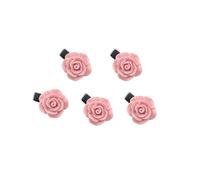 gaobaozhu Flower Hair Clip Small Mini Camellia Flower Hair Clip Alligator Clip for Women Girls - 5 Pack - Pink