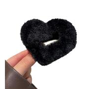 gaobaozhu Plush Heart Hair Clip for Women Fluffy Plush Hair Catch Barrette Jaw Clamp Love Heart Decoration for Women Girls Strong Hold Half Bun Hairpins for Thick Thin Hair Stylish Curly Hair