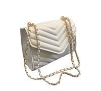 gaobaozhu Quilted PU Leather Shoulder Bag for Women Girls Crossbody Handbag with Chain Strap Small Crossbody Bags Messenger Bag Women’s Shoulder Bag Handbags Purse Fashion Bag