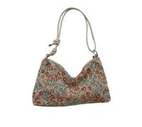 gaobaozhu Women's Multicolour Floral Hobo Shoulder Bag with Embroidery Canvas Shoulder Bag Handbag for Women Work Shopping Travel Bag