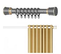 GAOBINGB Adjustable Telescopic Shower Curtain Rod No Drill Spring Tension Rod Non-Slip Extendable for Bathroom Kitchen Cabinet Windows (Grey 410-500 cm)