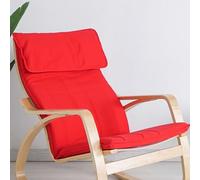 GAOBINGB Cotton Poang Chair Cushion Replacement, Multi Colored Armchair Replacement Cover, Detachable Fabric Cushion, Cotton Poang Chair Thick Padded,Red