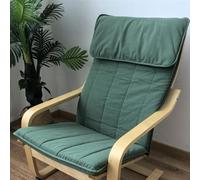 GAOBINGB Cotton Poang Chair Cushion Replacement, Multi Colored Armchair Replacement Cover, Detachable Fabric Cushion, Cotton Poang Chair Thick Padded,Green