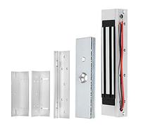 Gaocinys Metal Electric Magnetic Lock Electronic Door Lock 180KG/350lbs Holding Force DC12V Fail Safe Mode Normal Closed Type with Z&L Bracket for Framed Glass/Wooden Door, Single Door
