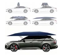 GAOCUNBING Fully Automatic Car Parasol, Electric Universal Roof Tent, Folding Car Awning, Automatic Car Cover, Remote Control Automatic for Saloons, Suvs, Mpvs Blue,5m/16.4ft