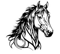 GAOCUNBING Horses Iron Wall Art, Black Metal, 40cmX37.7cm