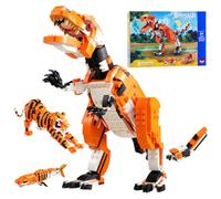 GaoDeBuChou Jurassic Dinosaur Micro Blocks Set,1030 PCS Tyrannosaurus Rex or Tiger or Shark 3in1 Set,Animals Mini Bricks Kit for Adults,14+Teens