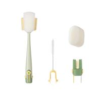 Gaodeding 5 in 1 Baby Bottle Cleaner, Multifunctional Bottle Cleaning Brush, Water Bottle Cleaning Brush，bottle Brushes for Cleaning Can Clean Bottles, Cups, Water Cup，straws, Etc. (Jasmine Green)