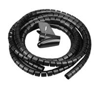 Gaodeding 5 M Black Cable Sleeve, Cuttable cable management - with Wire Guide Clip, Cable Tidy Tube Wire Organizer for TV PC Home (∅1.10"/28mm)