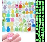 Gaodeding 90 PCS Mini Resin Animals,45 Styles Glow Resin Animals Mixed,Mini Micro Sculptures Figurines Set for Micro Landscape Fairy Garden Aquarium Dollhouse Decor