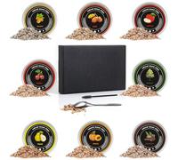 Gaodeding Whiskey Smoker Chips - 8 Flavors Wood Chips with Spoon & brush,Cocktail Smoker Kit, Suitable Birthday Bourbon Gifts for Men,Dad
