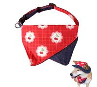 Gaodercha 1 x Dog Bandanas Collar Fruit Scarf Collar Handkerchief Washable Summer Dog Bandana Adjustable Bandanas Cherry Dog Collar Costume Accessory for Small Medium Large Dogs