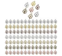 Gaodercha 105pcs Clover Charms 7 Colors Craft Mixed Lucky Four Leaf Clover Charms Metal Alloy Shamrock Lucky Charmss Heart Leaf Pendants for Jewelry Necklace Bracelet Earring Making Crafts