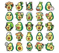 Gaodercha 25pcs PVC Avocado Shoe Charms Fruit Themed Shoe Decor Set Shoesss Charms Fruits Juice Food Shoes Charmss for Shoess Decoration for Daily Shoess Decoration Fit Most Shoes and Clogs