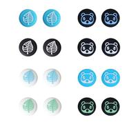 Gaodercha 8 Pairs Cute Switch Thumb Grip Caps Kawaii Soft Silicone Analog Stick Button Cover Cute Bear and Leaf Joy Con Button Caps for NS Joycon Controller