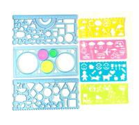 Gaodercha Pack of 7 Templates for Drawing, Plastic Measuring Templates, Rules, Clear Rule, Animal-shaped Stencils, Drawing Tools, Stencil Makers, Rules Measuring Templates, Rules for Office, School