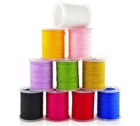 gaoduanluoluo 10 Rolls of Nylon Thread for Bracelets, Macrame Cord, Chinese Knotting Cord, String for Beading, Necklaces, and Jewelry Making DIY, 0.8mm x 10m (Style1)