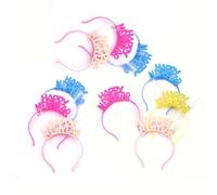GAOFESA 10pcs Fiber Optics Glow Happy New Year Headbands Flashing Headdress Elegant Hair Hoop For Festival Parties And Event New Year Accessories