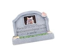 GAOFESA Eternality Memory Pet Dog Cemetery Stone Weatherproof Resin Grave Marker Engraved Tombstones For Home And Memorial Garden Garden Pet Monuments