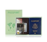 GAOFESA Fashion Hot Stamping World Map Sleeve PU Leather Holder Case Card Organizers for Global Explorers Secure Storage Holder