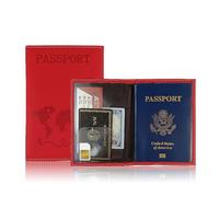 GAOFESA Fashion Hot Stamping World Map Sleeve PU Leather Holder Case Card Organizers for Global Explorers Secure Storage Holder