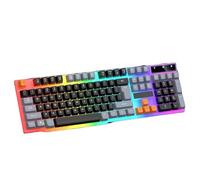 GAOFESA MultiSystems Wire Keyboard 104Keys With Breathing Lighting Ergonomic Build Keyboard And Long Last Switches Life