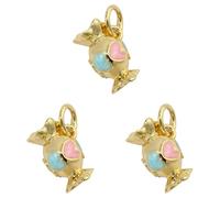 GAOFESA Pack Of 3 Portable Ice Cream Popsicles Charm Eye Catching Gold Plated Cake And Treat Charm For Craft Projects