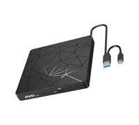 GAOFESA Portable External Disc Reader Drive USB3.0 Type C For Laptop Desktop PC Wide Compatibility Disk Writer Portable External Disc Drive With USB Port