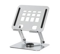 GAOFESA Portable Foldable Computer Lifting Risers Laptop Desk Stand 360 Degree Rotation Base For Reading And Video Watching Desk Organizers With Cable Management