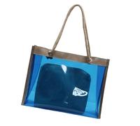 GAOFESA Stylish Clear PVC Bag For Women Lightweight Beach Bag With Spacious Interior Shoulder Purse And Cosmetic Pouches Set Water Resistant Nylon Strap Handbag