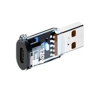GAOFESA Type-C To USB A Converter With Light 120W Charging 10Gbps Data Transfer USB-A Extender Clear Shell Adapter USB C Adapter