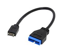 GAOFESA USB 3.1 20 Pin Female To USB 20 Pin Male Extension Cable Replacement Motherboard Cable Extender Easy To Use Game Cable