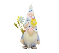 GAOFESA Valentine's Day Gnomes Knitted Hair Ornaments Colorful Flower Rudolfs Handmade Faceless Dolls Little Dwarfs Giift 1PC