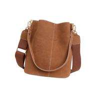 GAOFESA Women Simple Shoulder Bag Casual Crossbody Bag Autumn Winter Messengers Bag Retro Bucket Bag For Daily Work Travel Autumn Winter Crossbody Bag For Women Simple Bucket Bag Retro Shoulder Bag