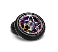 GAOFG LMT01 V2 Scooter Wheels 115mm, Stunt Scooters Replacement Wheel with Bearings ABEC-9, Aluminum Inner Buckle+88A High Elastic PU Tire, 2-Pack,Plating