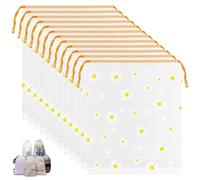 GAOHAN 12 Pcs Shoe Bags Daisy Print Travel Storage Bag Drawstring Shoe Bag