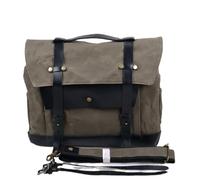 GAOHONGMEI Men's Waterproof Knight Bag Canvas Messenger Bag Travel Crossbody Bag Cycling Equipment Handbag for Camping Hiking Working Outdoor Daypack ArmyGreenA
