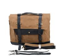 GAOHONGMEI Men's Waterproof Knight Bag Canvas Messenger Bag Travel Crossbody Bag Cycling Equipment Handbag for Camping Hiking Working Outdoor Daypack khakiA