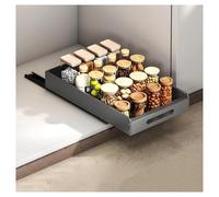 GAOHONGMEI Slide Out Drawer For Kitchen Cabinets - Pull Out Cabinet OrganizerDrawer Storage Shelves, No-Drill Carbon Steel Pantry & Bathroom Organizers(Gray,25x43x6cm)