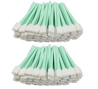 GAOHOU 100 Pcs Dust-Free Cloth Swab Square Tip Foam Cleaning Bud Swabs Sponge Stick for Print Camera Optical Lens Arts and Keyboad Cleaning