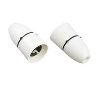 GAOHOU 2 Pack B22 Bayonet Pendant Lamp Base, Ceiling Pendant Light Fitting, White Bayonet Cap Lamp Holders for Ceiling Mount, Chandelier, Hanging, Wall Mount