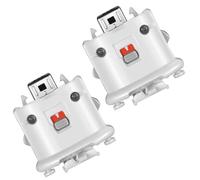 GAOHOU 2PCS Motion Plus Adapter Motion Plus Sensor Accelerator Compatible with Nintendo Wii Remote Controller (White)