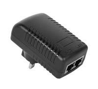 GAOHOU 48V 0.5A POE Injector Power Adapter UK Plug Power over Ethernet Wall Plug for IP Phone Wireless Access Point and Client Devices Black